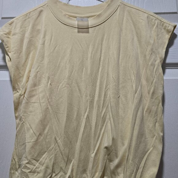 Calia Top Blouse Ladies Medium Yellow Yoga Activewear Loose Flowy Sleeveless - Picture 2 of 5